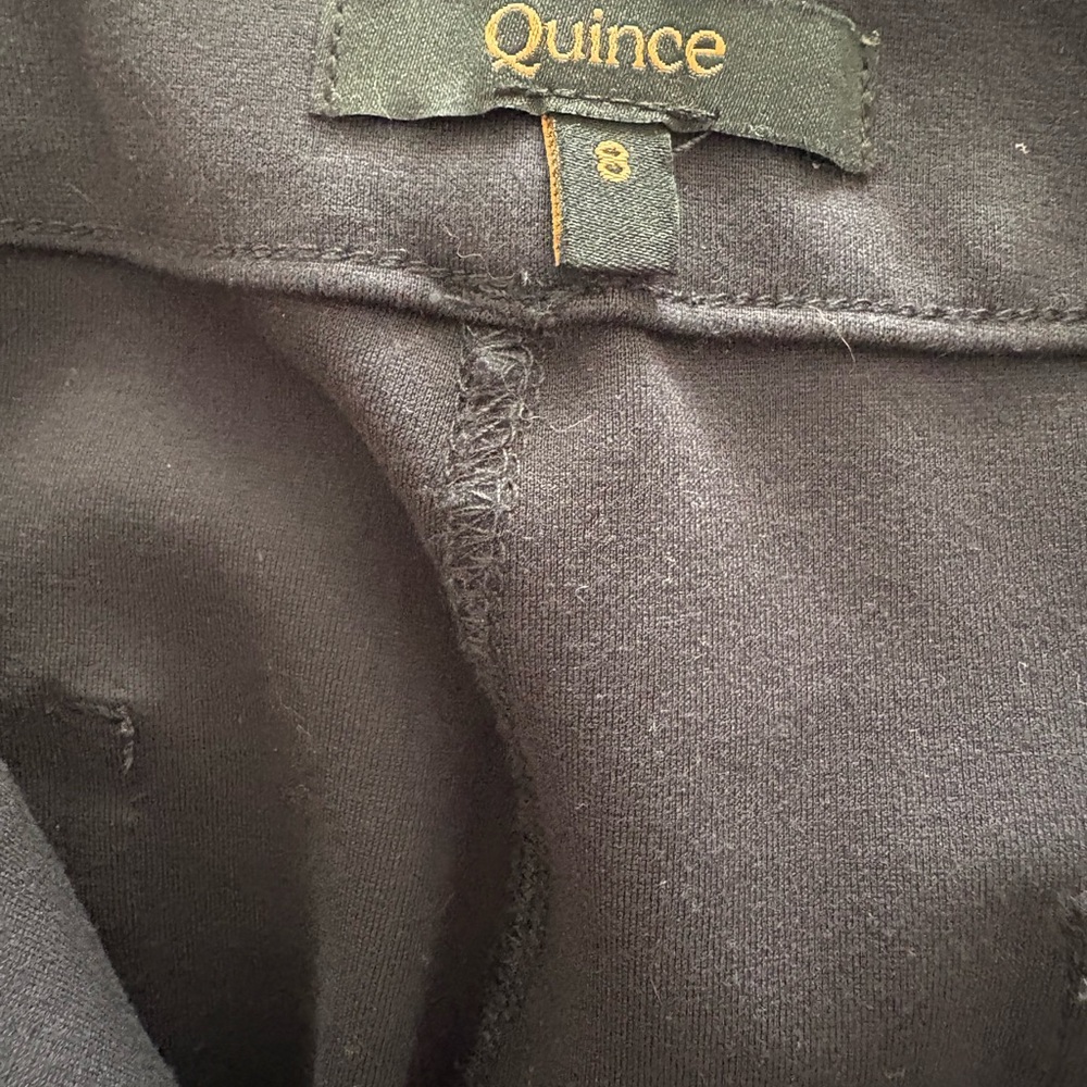 Quince Navy Blue Stretch Wide Leg Cropped Pants - Picture 9 of 10